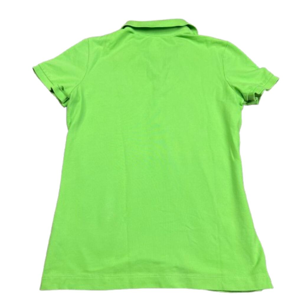 Lilly Pulitzer Chic Fit Green Polo Shirt Palm Tree Logo Pima Cotton Size M - Picture 2 of 5